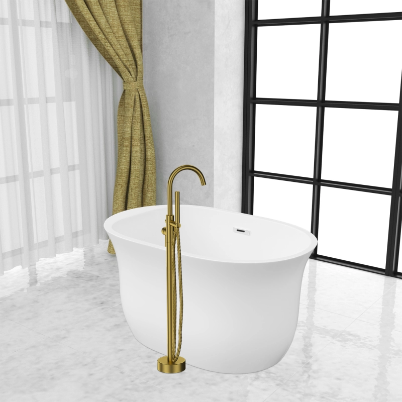 FF017/FF017BB/FF017BN/FF017MB/FF017ORB/FF017VB  Freestanding Floor Mounted Bath Tub Filler Faucets with Hand Held Shower Head