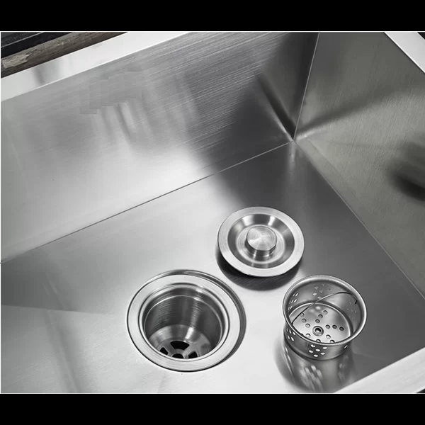 HS13178 Stainless Steel 17 in. Single Bowl Sink Undermount Handmade Kitchen Sink Without Workstation
