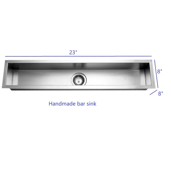 HS2308 Stainless Steel  23.00 in. Single Bowl Sink Undermount Handmade Kitchen Sink without workstation