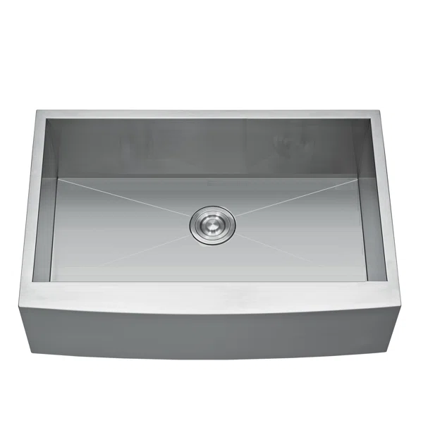 HFS3219 Stainless Steel 32'' L x 19'' W Single Bowl Sink Handmade Farmhouse Apron Kitchen Sink without workstation