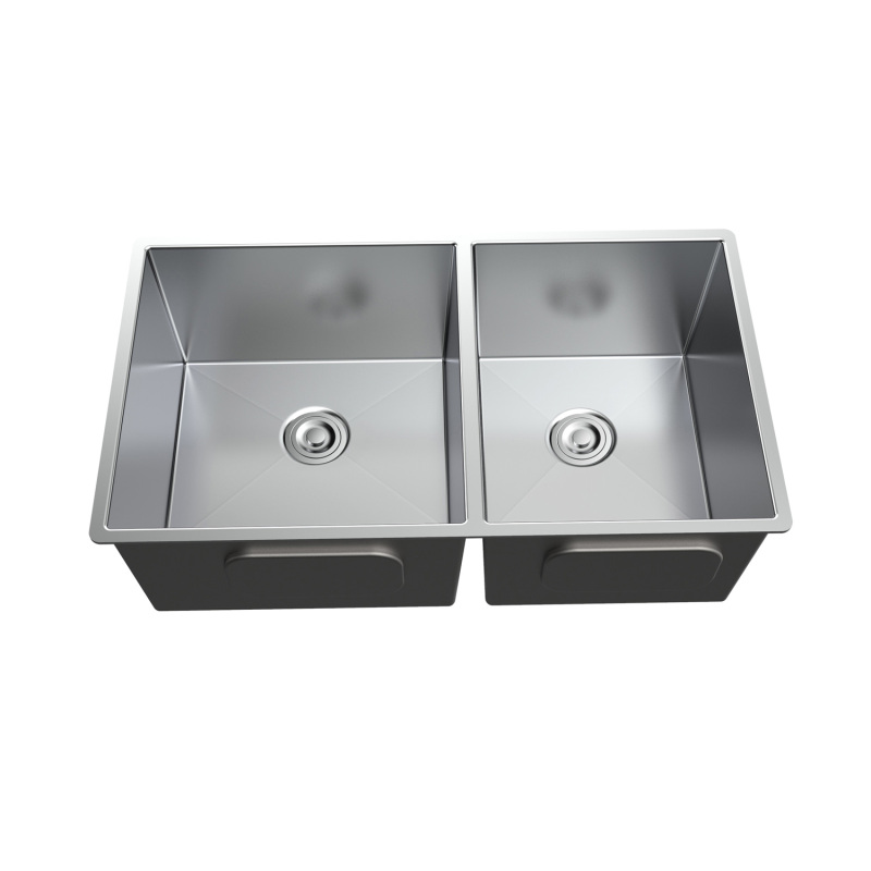 HOR3319GS2 Stainless Steel 18 Gauge 32.75'' L x 19'' W Double Bowl Undermount Workstation Kitchen Sink with grid and strainer