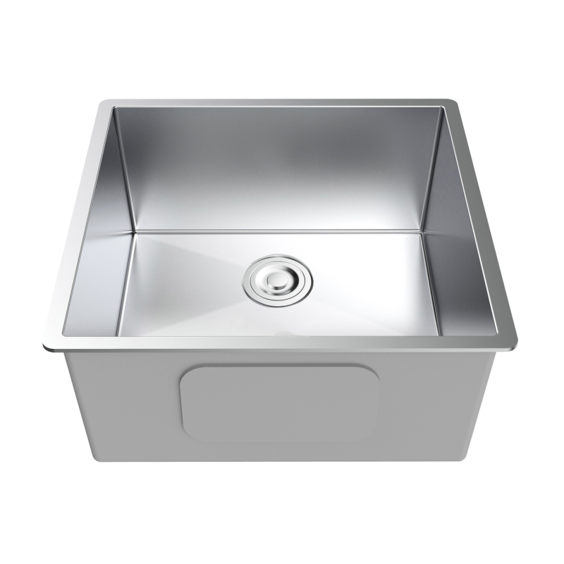 HRS1718GS Stainless Steel 18 Gauge  17'' L x 18'' W Single Bowl Undermount Workstation Kitchen Sink with grid and strainer
