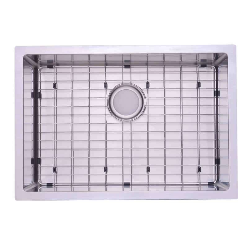 HRS2618GS Stainless Steel 18 Gauge 26'' L x 18'' W Single Bowl Undermount Workstation Kitchen Sink with grid and strainer
