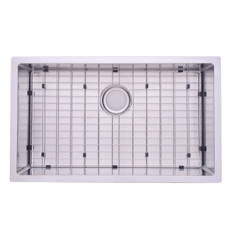 HRS3018GS Stainless Steel 18 Gauge  30" L x 18" W Single Bowl Undermount Workstation Kitchen Sink with grid and strainer