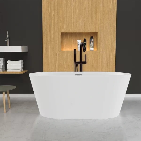 FF034/FF034BB/FF034BN/FF034MB/FF034ORB/FF034VB High Arch Chrome Single Handle Bathtub Filter with Handheld Shower Freestading Faucet
