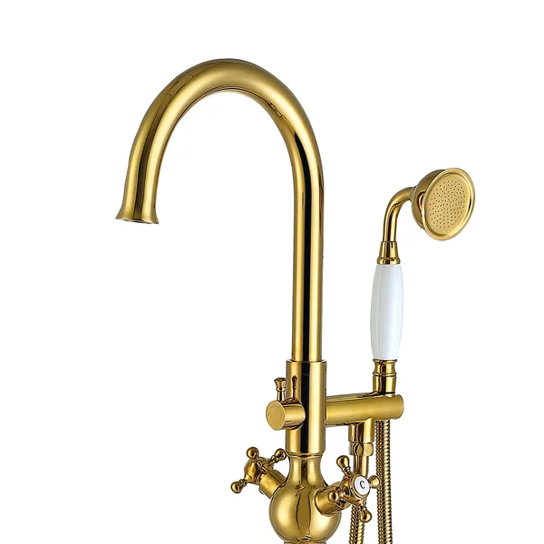 FF029/FF029BB/FF029BN/FF029MB/FF029ORB/FF029TG/FF029VB 2-Handle Freestanding Tub Faucet with Hand Shower Head