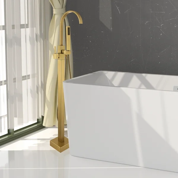 FF016/FF016BB/FF016MB/FF016VB 1-Handle Freestanding Tub Faucet with Hand Shower Head
