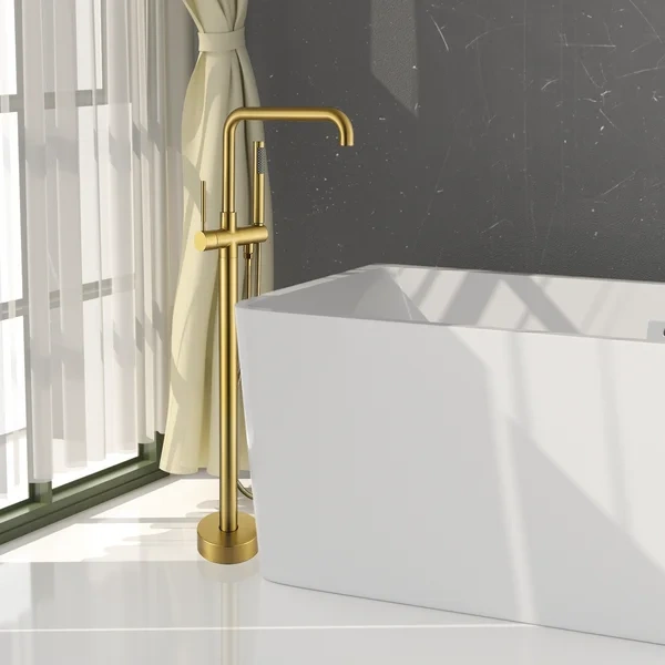FF012/FF012BB/FF012BN/FF012MB/FF012ORB/FF012SW/FF012VB/FF012TG 2-Handle Residentail Freestanding Bathtub Faucet with Hand Shower