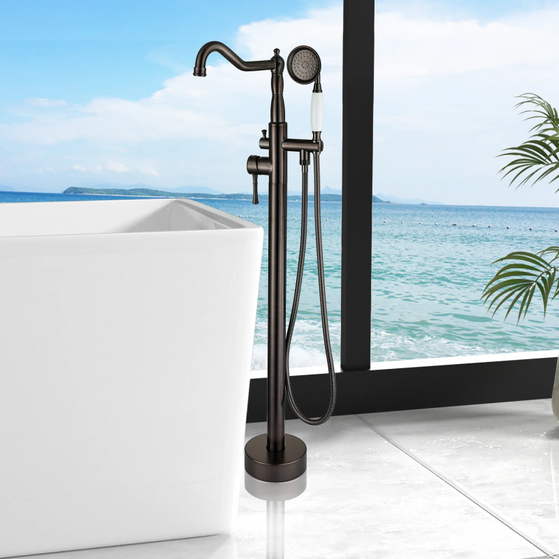 FF003/FF003BB/ FF003BN/FF003MB/FF003ORB/FF003VB  Classical Freestanding Bathtub Faucet with Hand Shower