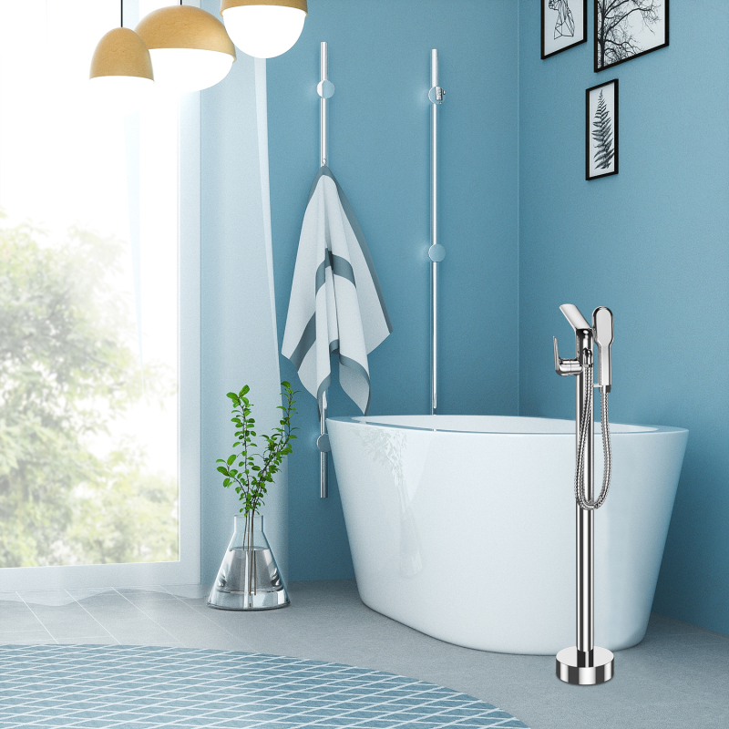 FF010/FF010MB/FF010ORB/FF010VB 1-Handle Freestanding Tub Faucet with Handheld Shower Head