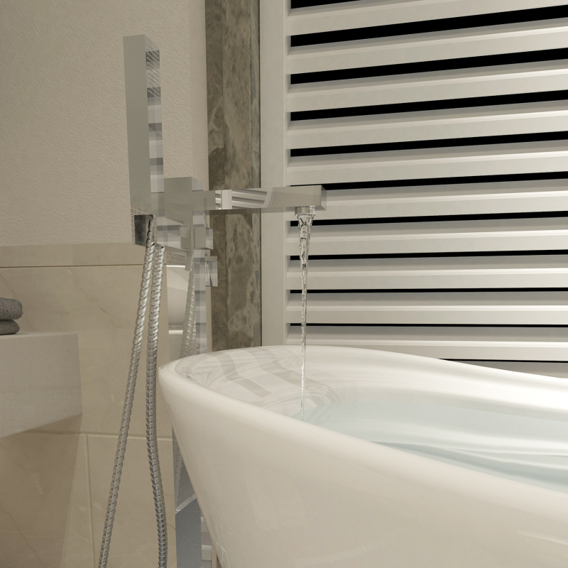 FF011/FF011BB/FF011BN/FF011MB/FF011ORB/FF011VB 1-Handle Freestanding Bathtub Faucet with Hand Shower Head