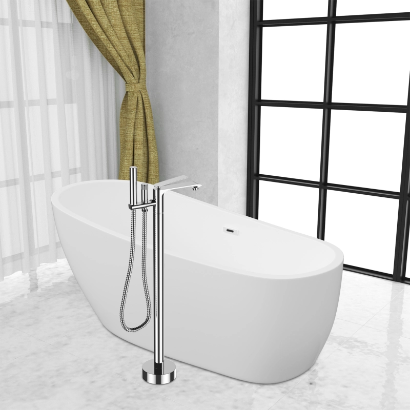 FF014/FF014MB/FF014TG/FF014VB 1-Handle Freestanding Bathtub Faucet with Handheld Shower