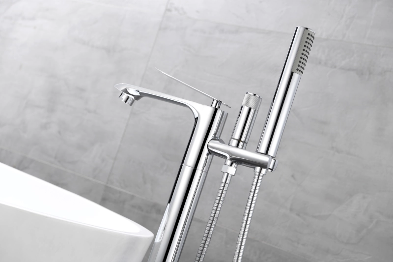 FF014/FF014MB/FF014TG/FF014VB 1-Handle Freestanding Bathtub Faucet with Handheld Shower