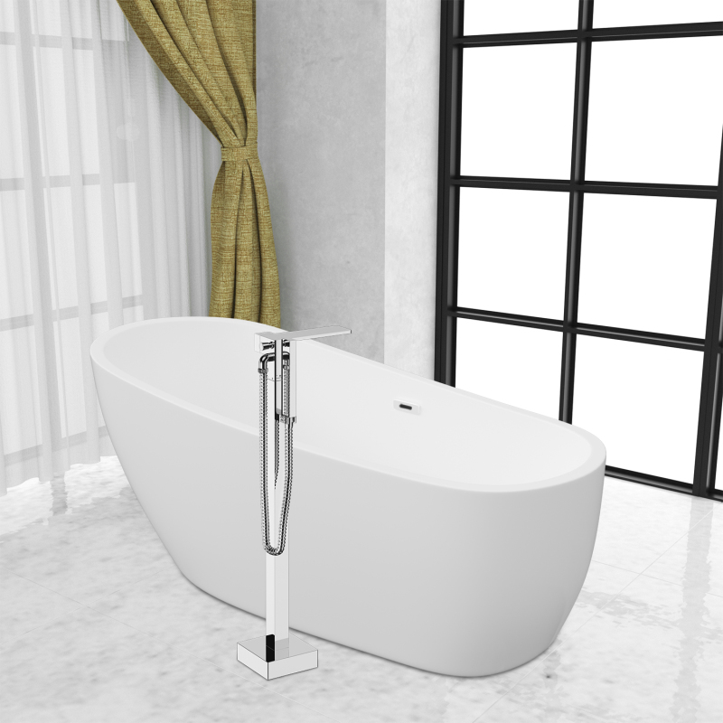 FF021/FF021MB/FF021TG/FF021VB 1-Handle Freestanding Tub Faucet with Handheld Shower Head