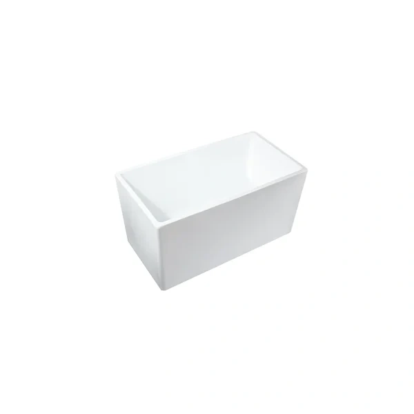 BT2037-43 Freestanding 43 in. Contemporary Design Acrylic Flatbottom  Soaking Tub  Bathtub in White
