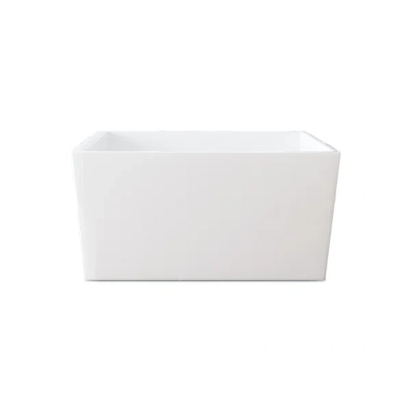 BT2036-43S Freestanding 43 in. Contemporary Design Acrylic Flatbottom  Soaking Tub  Bathtub in White