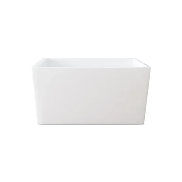 BT2035-39 Freestanding 39 in. Contemporary Design Acrylic Flatbottom  Soaking Tub  Bathtub in White