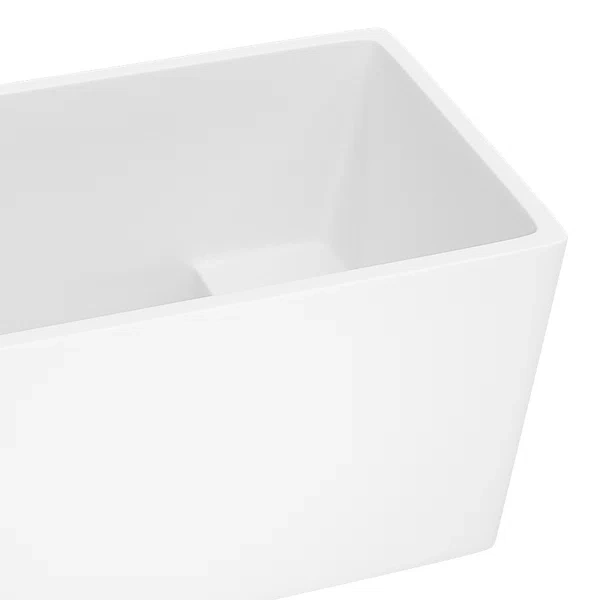 BT2033-47 Freestanding 47 in. Contemporary Design Acrylic Flatbottom  Soaking Tub  Bathtub in White