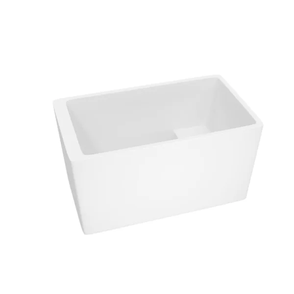 BT2032-39S Freestanding 39 in. Contemporary Design Acrylic Flatbottom  Soaking Tub  Bathtub in White