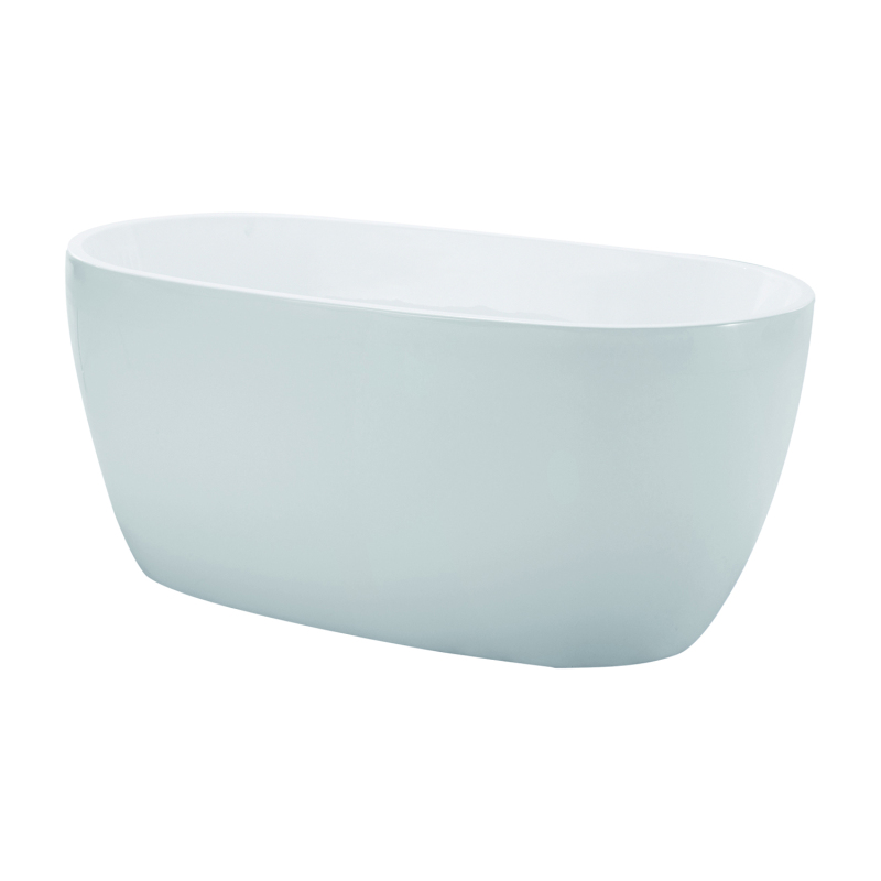 BT2203-51 Freestanding 51 in. Contemporary Design Acrylic Flatbottom Soaking Tub  Bathtub in White