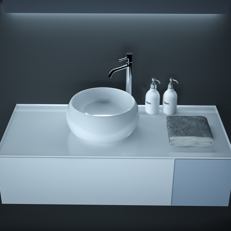 AB12126 15.75 in. Topmount Bathroom Sink Basin in White Ceramic