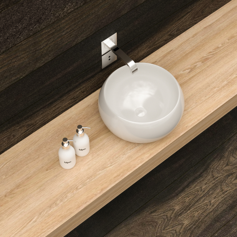 AB12126 15.75 in. Topmount Bathroom Sink Basin in White Ceramic
