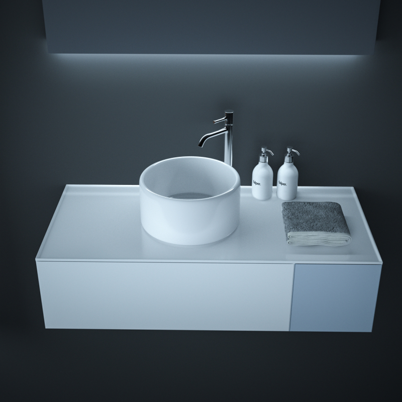 AB16167 16.75 in. Topmount Bathroom Sink Basin in White Ceramic