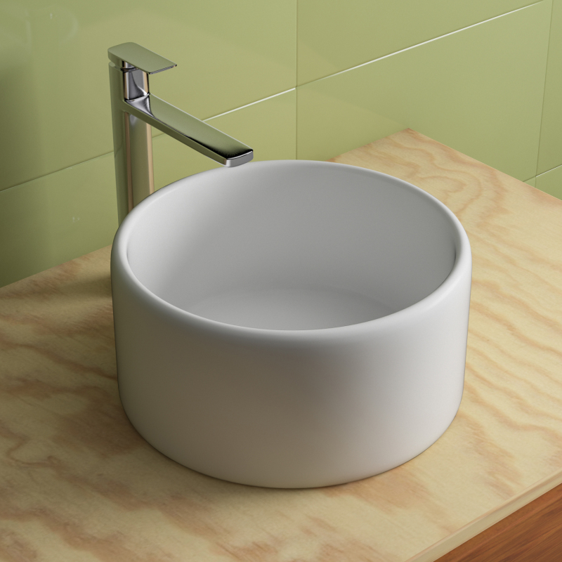 AD1616T 16.125'' L x 16.13'' W x 6.13'' H Topmount Bathroom Sink Basin in White Ceramic