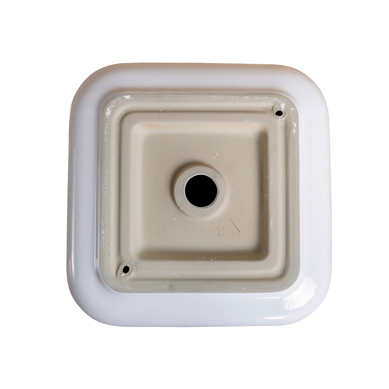 AR1515T 15.38'' L x 15.38'' W x 5.5'' H Topmount Bathroom Sink Basin in White Ceramic