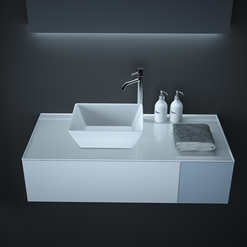 AR165 16.13 in. Topmount Bathroom Sink Basin in White Ceramic