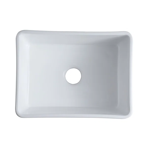 2418 White  Apron-Front Ceramic 24 in. Single Bowl Farmhouse Apron Kitchen Sink