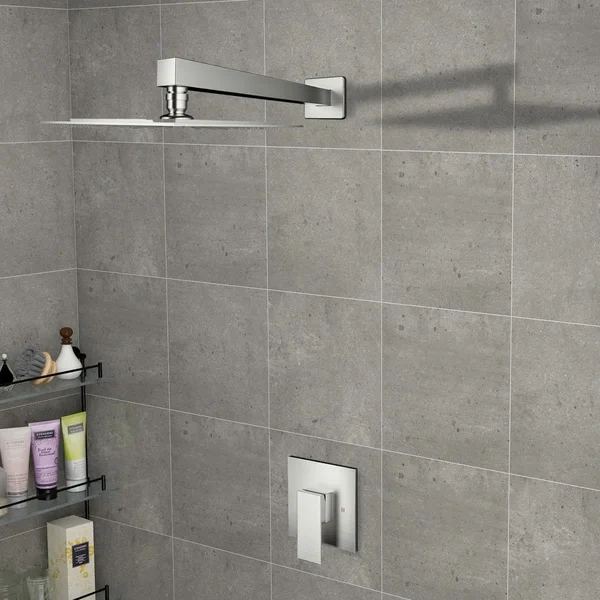 F91112/F91112BN/F91112MB Single-Handle 1-Spray Rain Pressure Balanced Wall Mounted Shower Faucet in Chrome(Valve Included)