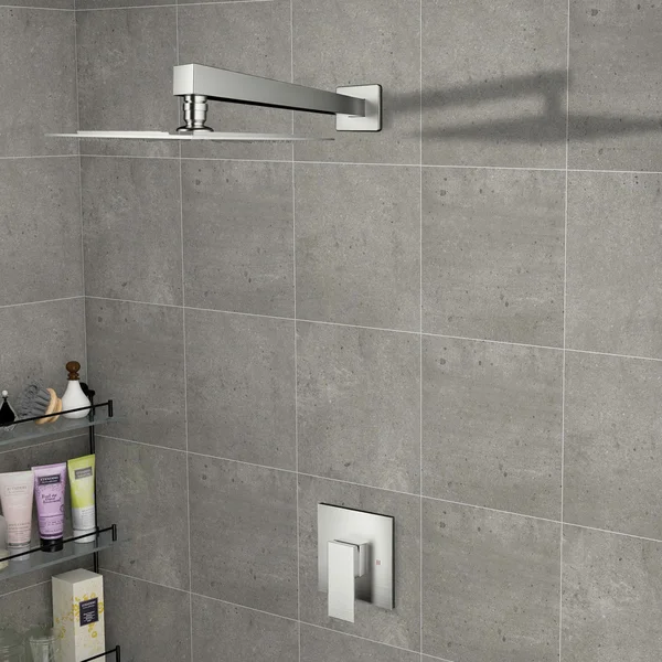 F91112/F91112BN/F91112MB Single-Handle 1-Spray Rain Pressure Balanced Wall Mounted Shower Faucet in Chrome(Valve Included)