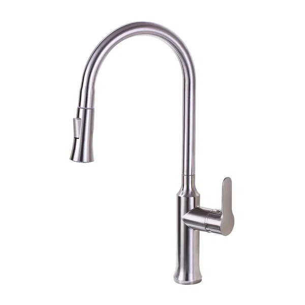 F80300/F80300BN Single-Handle Pull Down  Sprayer Kitchen Faucet with CUPC Certification in Stainless Steel