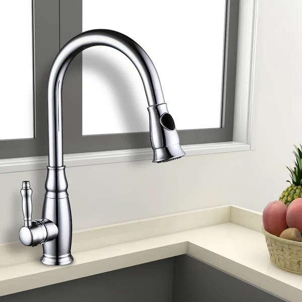 F80032/F80032BN Single-Handle Pull Down  Sprayer Kitchen Faucet with CUPC Certification in Stainless Steel