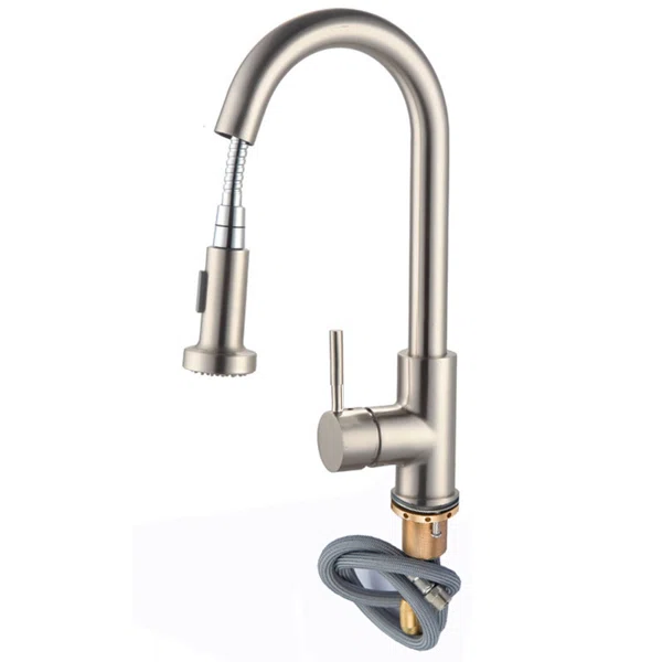 F80026 /F80026BN/F80026MB Single-Handle Pull Down  Sprayer Kitchen Faucet with CUPC Certification in Stainless Steel