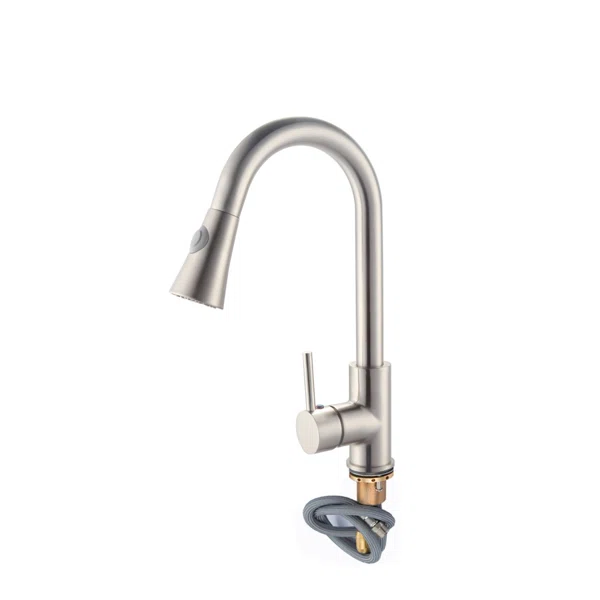 F80027/F80027BN/F80027MB Single-Handle Pull Down  Sprayer Kitchen Faucet with CUPC Certification in Stainless Steel