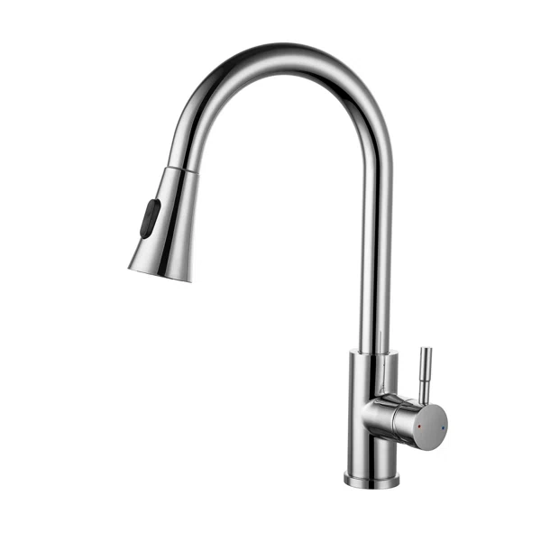 F80027/F80027BN/F80027MB Single-Handle Pull Down  Sprayer Kitchen Faucet with CUPC Certification in Stainless Steel