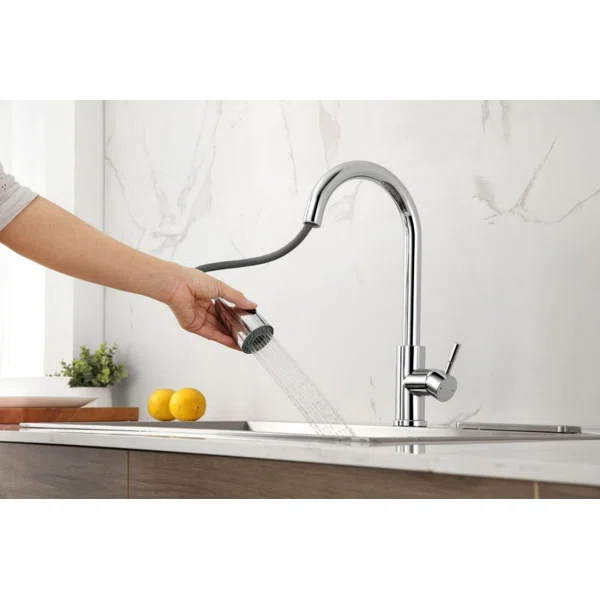 F80028/F80028BN/F80028MB  Single-Handle Pull Down  Sprayer Kitchen Faucet with CUPC Certification in Stainless Steel