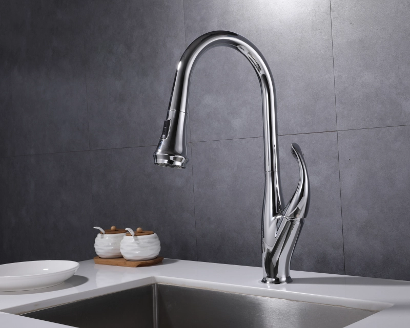 F80075/F80075BN Single-Handle Pull Down  Sprayer Kitchen Faucet with CUPC Certification in Stainless Steel
