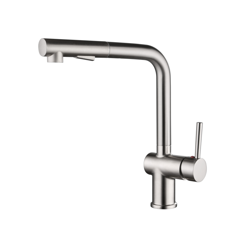 F80080/F80080BN Single-Handle Pull Down  Sprayer Kitchen Faucet with CUPC Certification in Stainless Steel