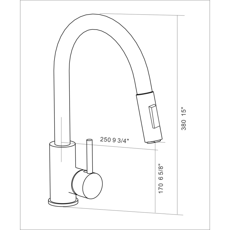 F80105/F80105BN/F80105MB Single-Handle Pull Down  Sprayer Kitchen Faucet with CUPC Certification in Stainless Steel