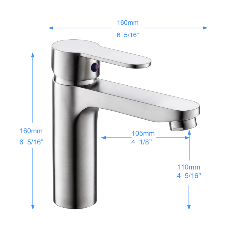 F40004/F40004BN Single Hole Single-Handle Bathroom Faucet