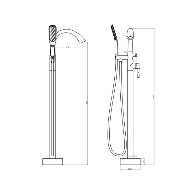 FB0171/ FB0171BN/ FB0171MB/ FB0171RB freestanding faucet