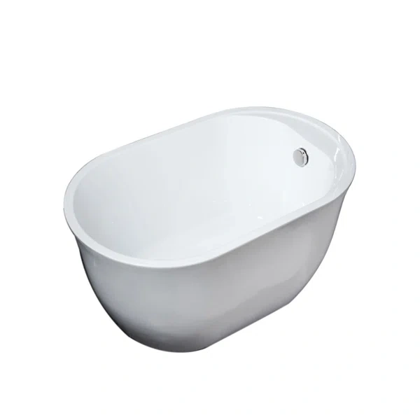 BT2024-47 Freestanding 47 in. Contemporary Design Acrylic Flatbottom  SPA Tub  Bathtub in White