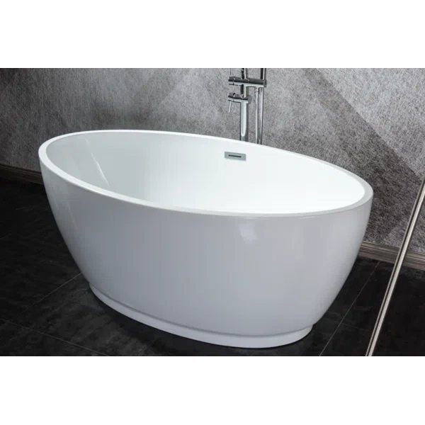 BT2016-55  Freestanding. Contemporary Design Acrylic Flatbottom  SPA Tub  Bathtub in White