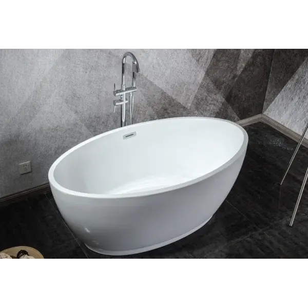 BT2016-55  Freestanding. Contemporary Design Acrylic Flatbottom  SPA Tub  Bathtub in White