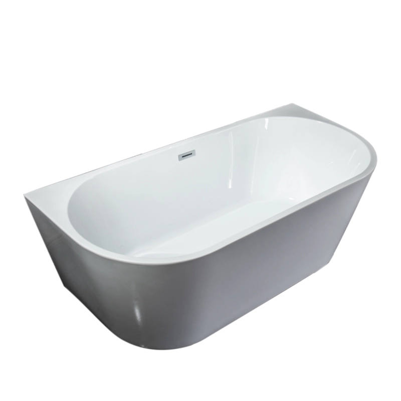 BT2019-55  Freestanding. Contemporary Design Acrylic Flatbottom  SPA Tub  Bathtub in White