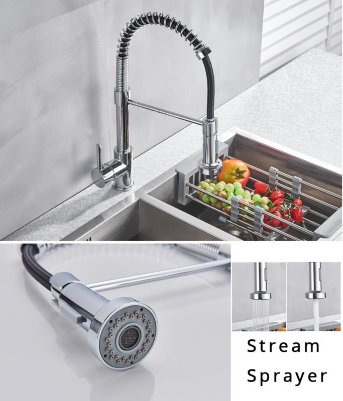 F80033/F80033BN/F80033MB  Single Handle Pull Down Sprayer Kitchen Sink Faucet