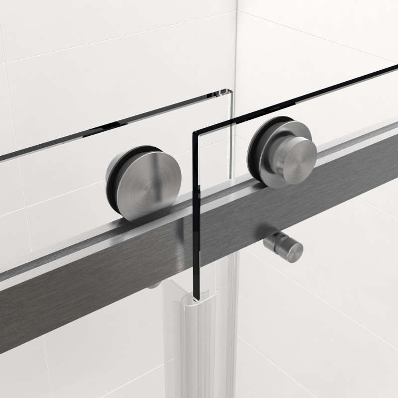 HHKDBS01 Freestanding Double Sliding Frameless Shower Enclosure